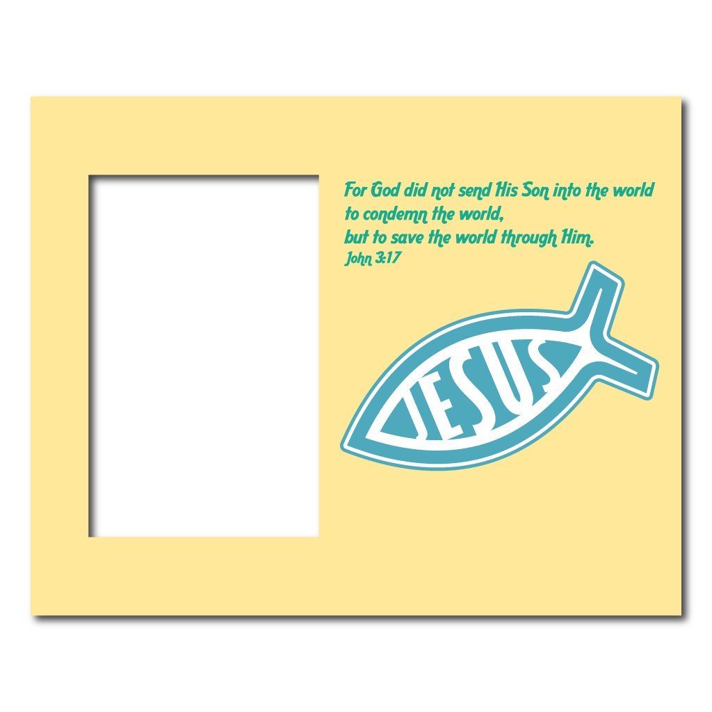 John 3:17 Decorative Picture Frame - Holds 4x6 Photo