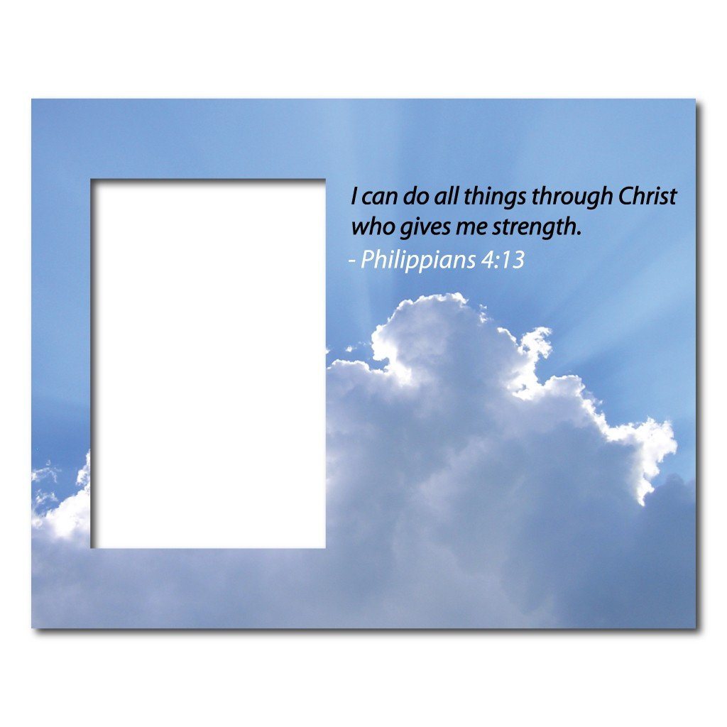 Philippians 4:13 Decorative Picture Frame (Horizontal) - Holds 4x6