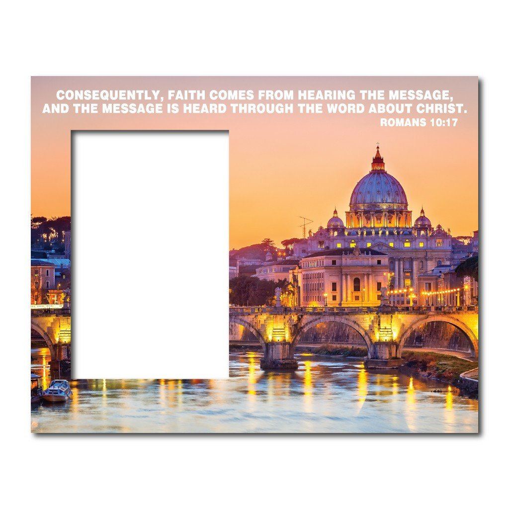 Romans 10:17 Decorative Picture Frame - Holds 4x6 Photo