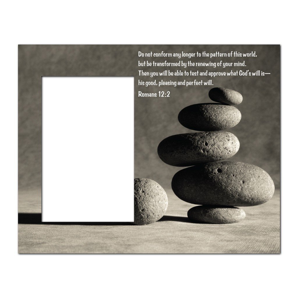 Romans 12:2 Decorative Picture Frame - Holds 4x6 Photo