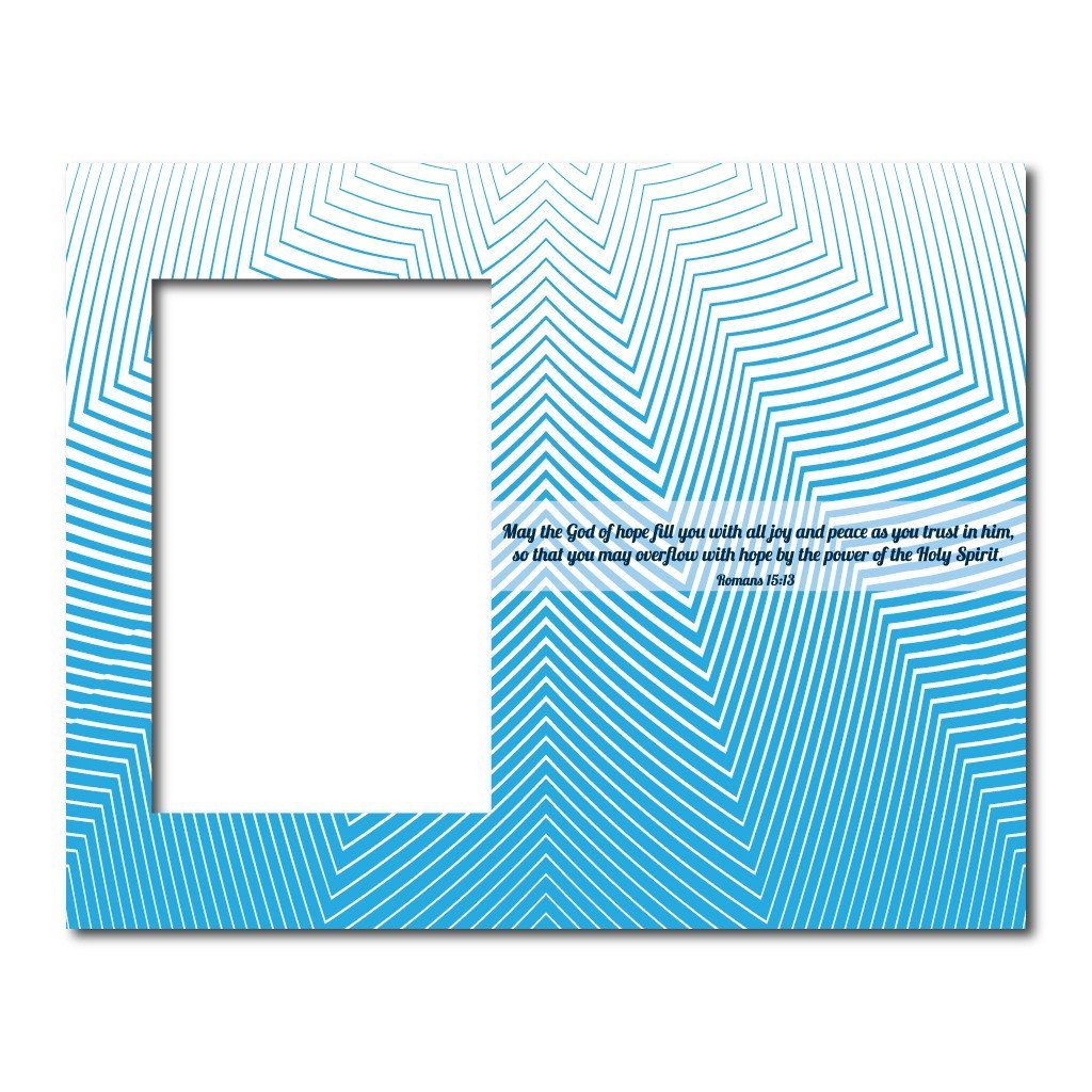 Romans 15:13 Decorative Picture Frame - Holds 4x6 Photo