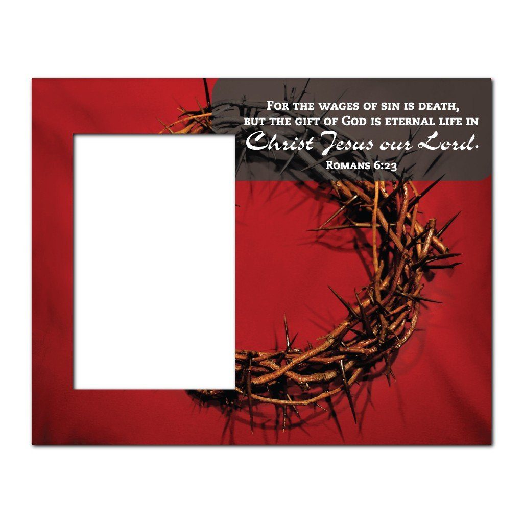 Romans 6:23 Decorative Picture Frame - Holds 4x6 Photo