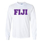 Phi Gamma Delta Long Sleeve T-shirt "FIJI" Block Letter - FREE SHIPPING