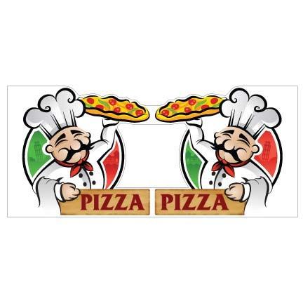 Pizza 3D Window Sign Design