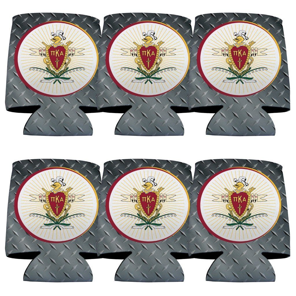 Pi Kappa Alpha Can Cooler Set of 12 - Steel Plate FREE SHIPPING