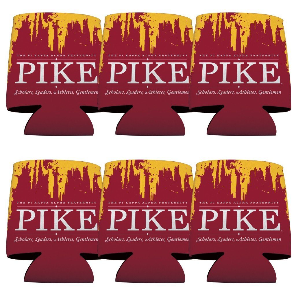 Pi Kappa Alpha Can Cooler Set of 12 - Grunge FREE SHIPPING