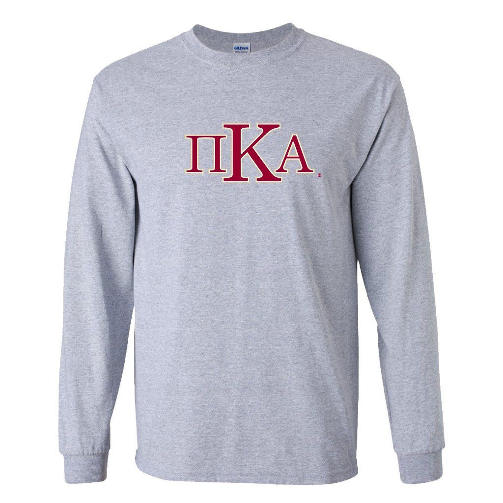Pi Kappa Alpha Long Sleeve T-shirt Greek Letter - FREE SHIPPING