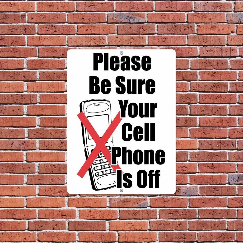 Please Be Sure Your Cell Phone is on Quiet or Vibrate Sign or Sticker