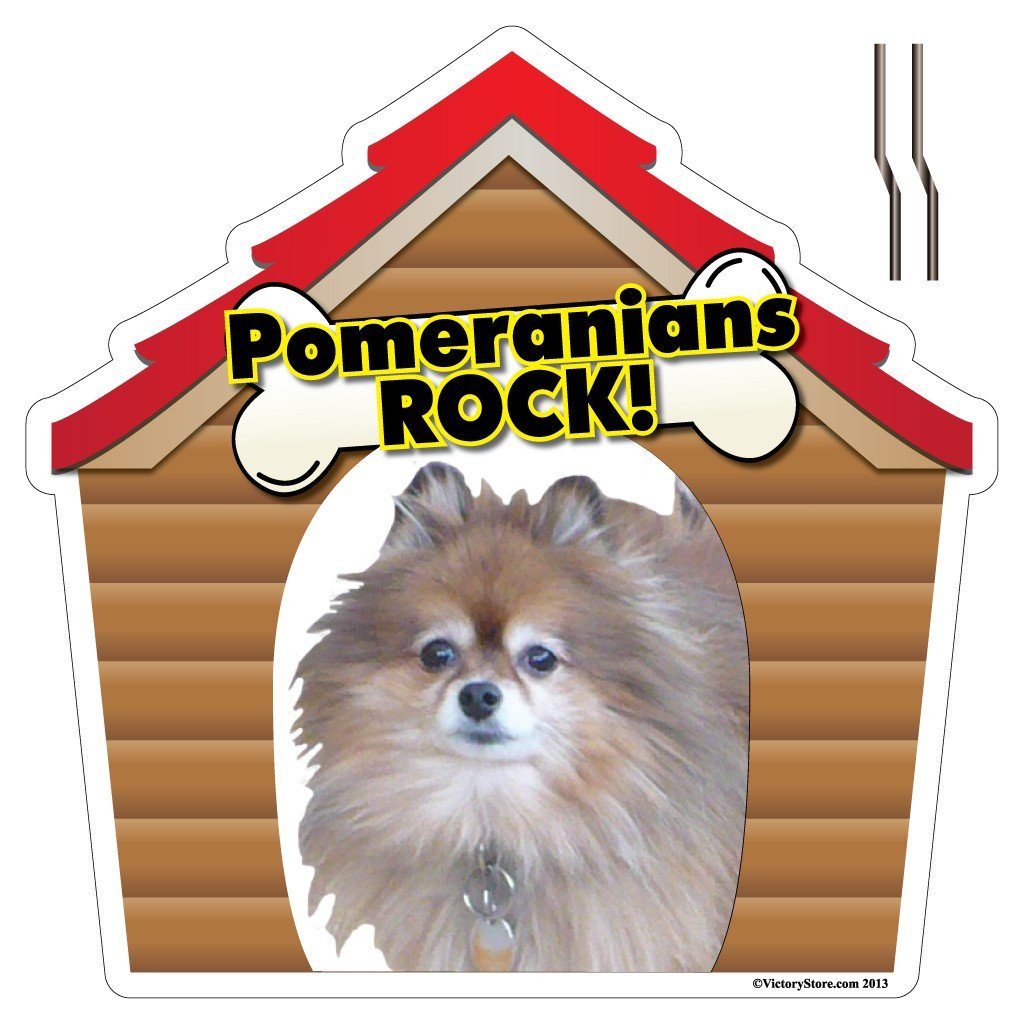 Pomeranians Rock! Dog Breed Yard Sign - Plastic Shaped Yard Sign - FREE SHIPPING