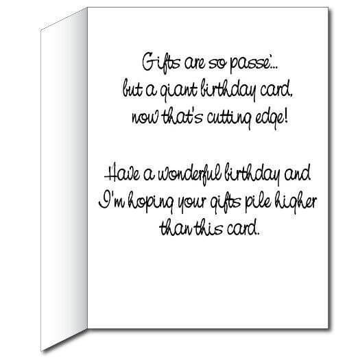 3' Stock Design Giant Birthday Card w/Envelope - Presents