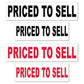 Priced to Sell Real Estate Yard Sign Rider Set - FREE SHIPPING