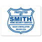 Protected by Smith Home Security Services Sign or Sticker