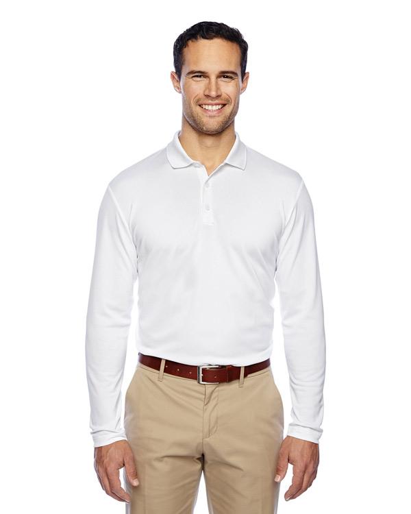 QCR Men's adidas Golf Climalite® Long-Sleeve Mesh Polo