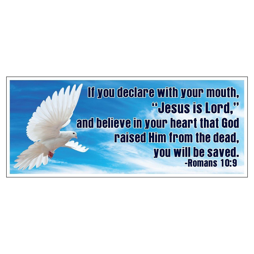 Romans 10:9 Bumper Magnet 3.75 x 9 - FREE SHIPPING