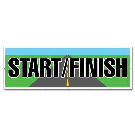 Start/Finish Full Color Vinyl Banner - 4' x 12'