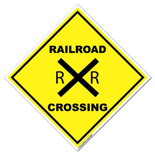 Railroad Crossing Sign or Sticker