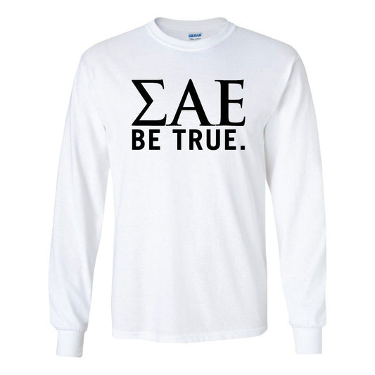 Sigma Alpha Epsilon Long Sleeve T-Shirt "Be True" - FREE SHIPPING