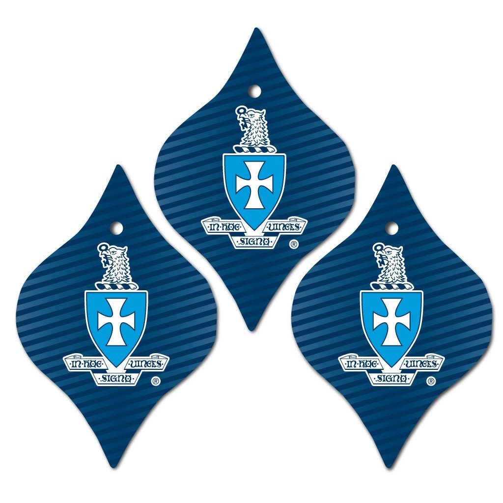 Sigma Chi Ornament - Set of 3 Tapered Shapes - FREE SHIPPING