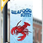 18"x36" Seafood Buffet Pole Banner FREE SHIPPING