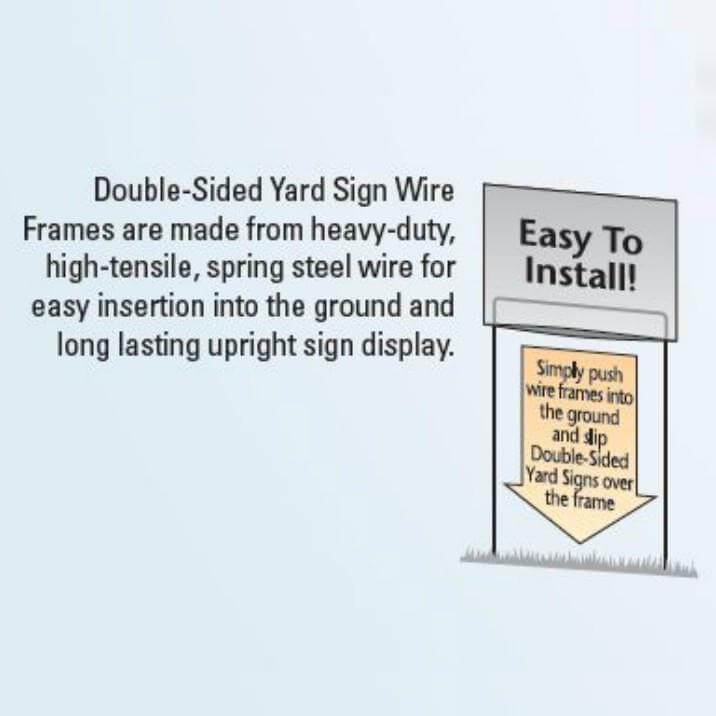 16"x26" Full Color Sealed Posterboard Yard Signs with Frames