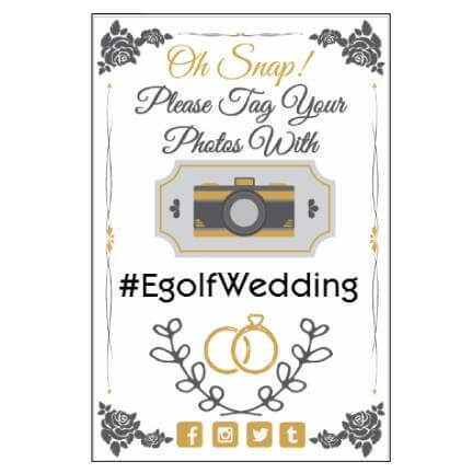Custom Wedding Hashtag Sign - 24" x 36" - Corrugated Plastic - Set of