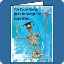 Graduation Skeleton Card - 3' Standard Card