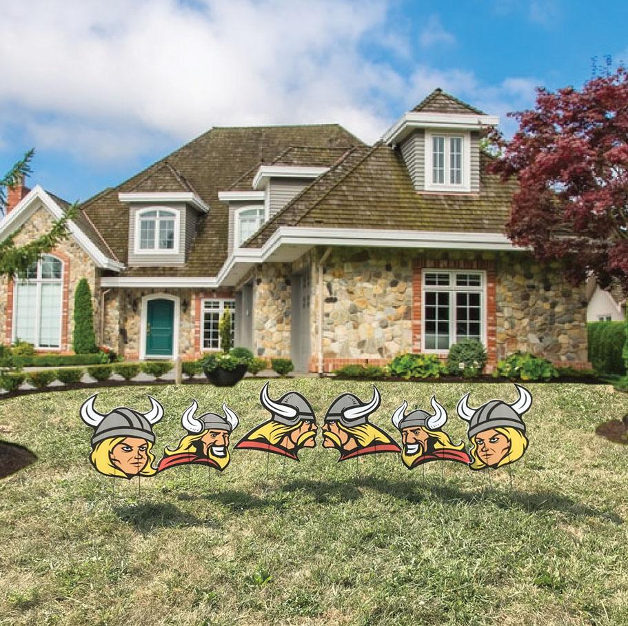 Small Viking Mascot Yard Sign Accessory Set
