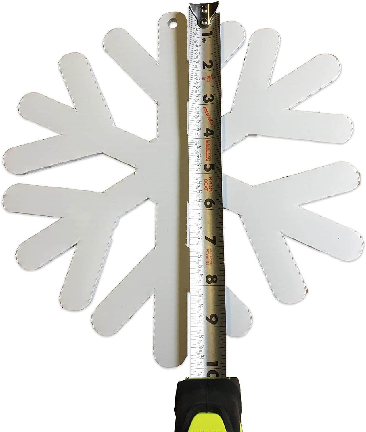 Hanging Snowflakes Yard Decoration Set of 10 size