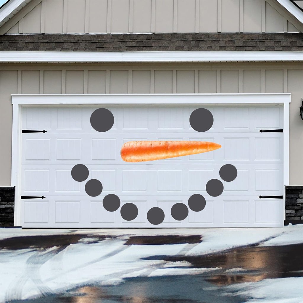 Snowman Face Garage Magnets