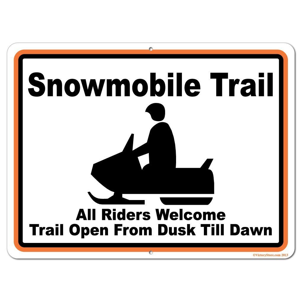 Snowmobile Trail Sign or Sticker - #8