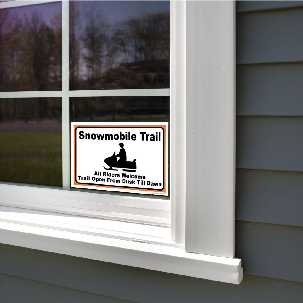 Snowmobile Trail Sign or Sticker - #8