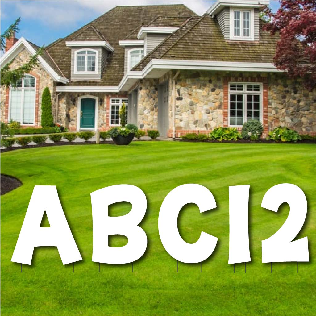 Solid Color 24" KG The Last Time Alphabet & Number Yard Letters Set - 36 pcs