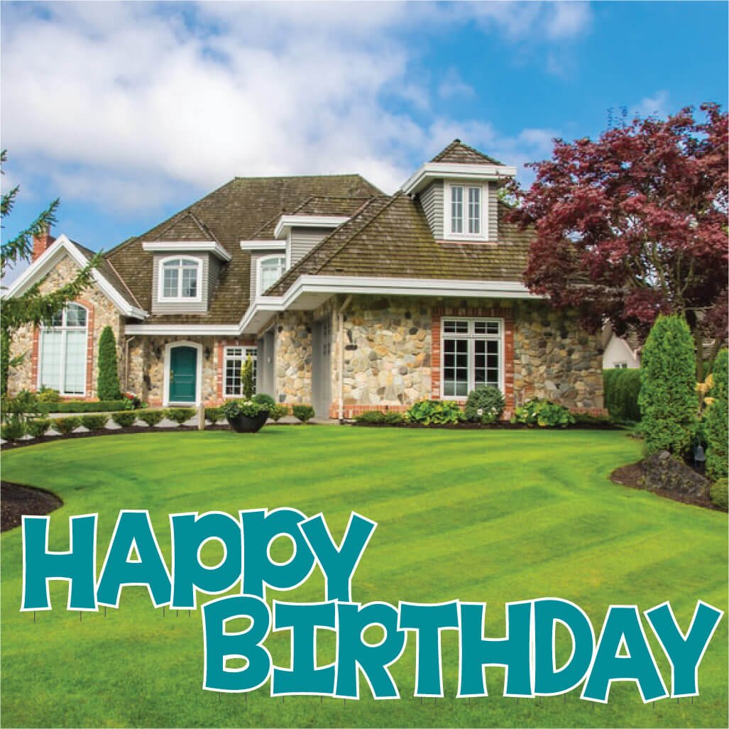 Solid Color 24" KG The Last Time Happy Birthday Yard Greeting 13 pc set