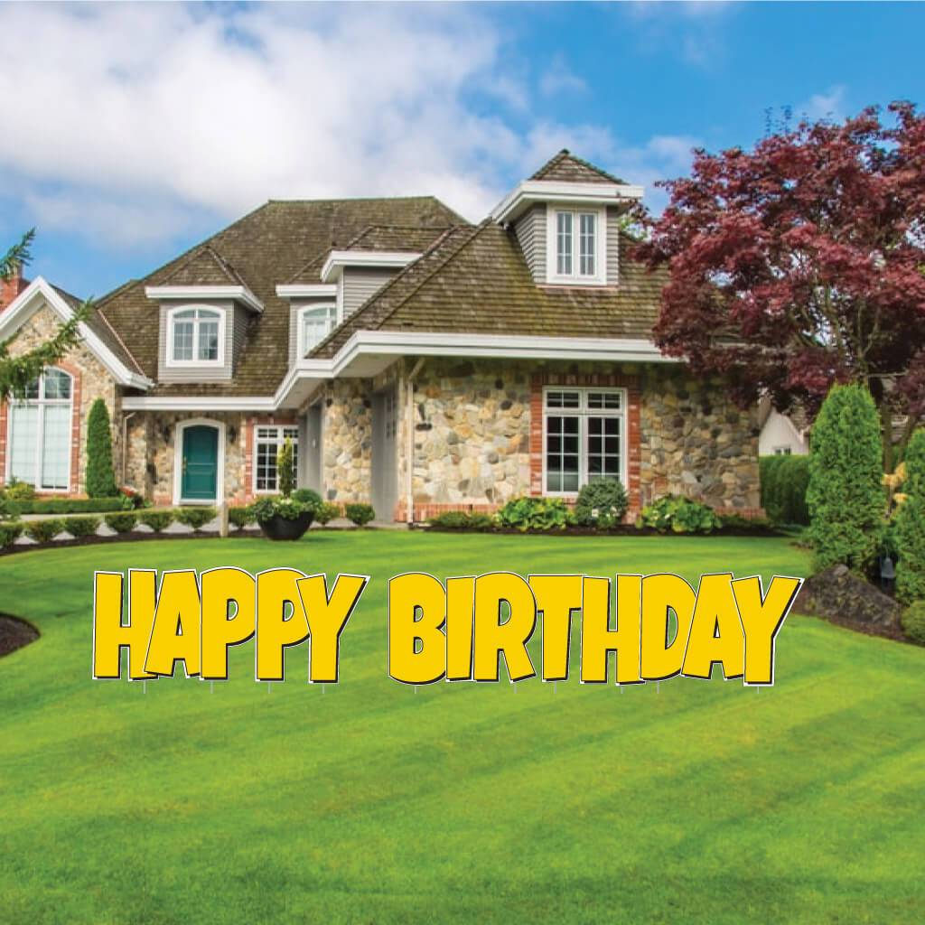 Solid Color Luckiest Guy Happy Birthday Quick Set 5 pc Yard Card