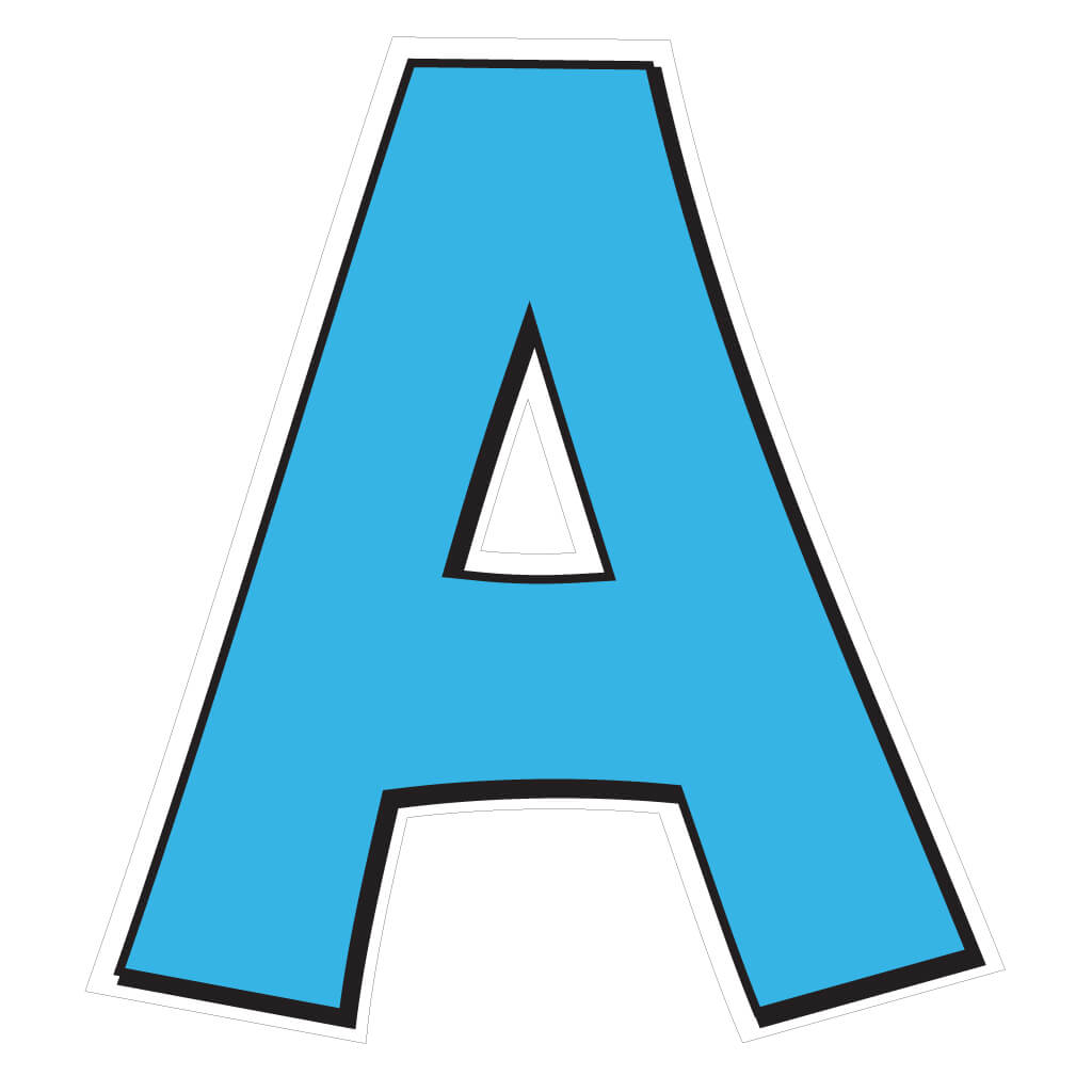 Solid Color with Outline 24" KG The Last Time Alphabet & Number Yard Letters Set - 36 pcs