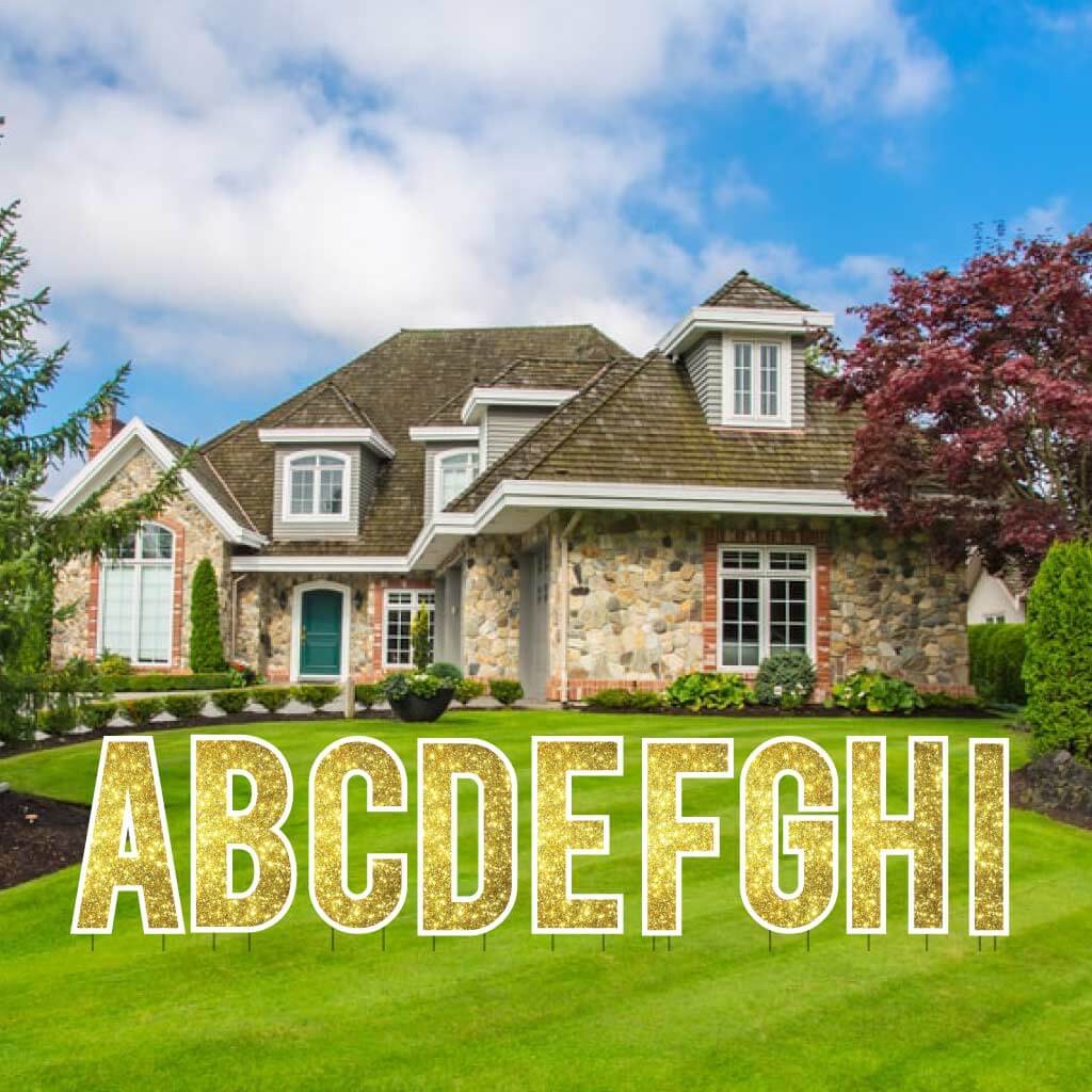 Sparkle 18" Bebas Alphabet Yard Decoration Set - 26 pc set