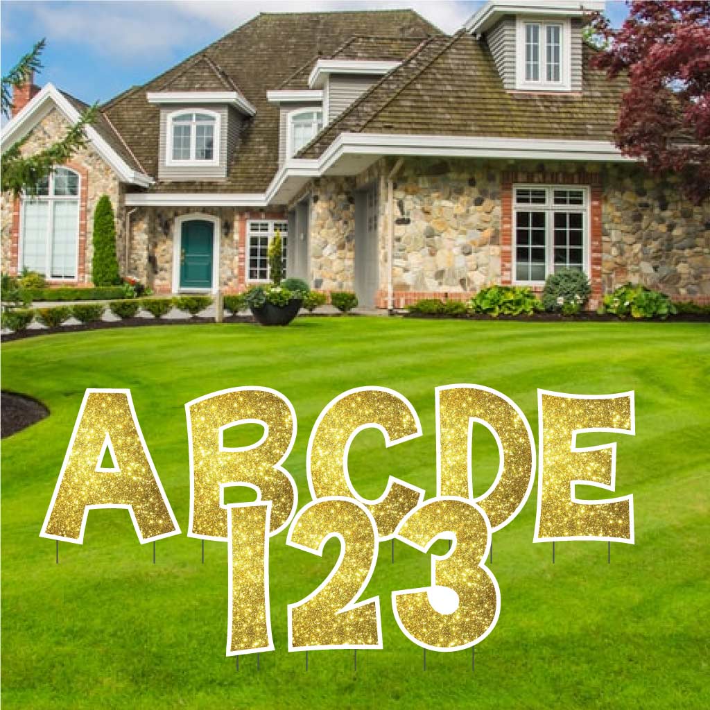 Sparkle 18" KG The Last Time Alphabet & Number Yard Decoration Set - 36 pc set