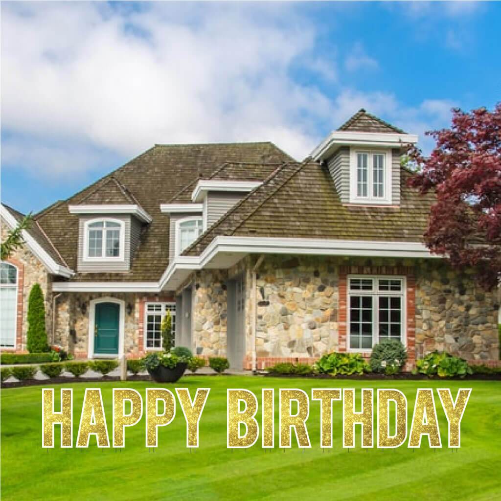 Sparkle 24" Bebas Happy Birthday Yard Greeting 13 pc set