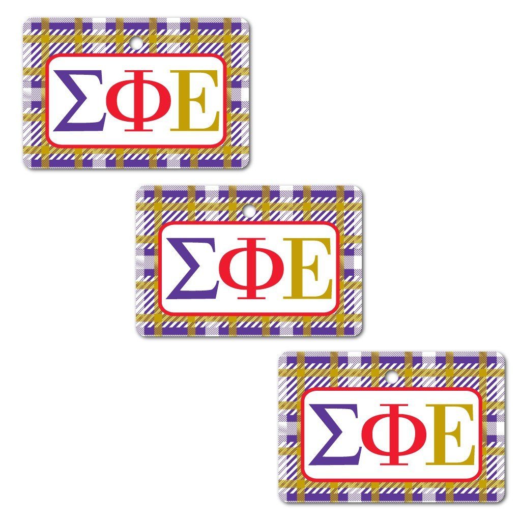 Sigma Phi Epsilon Ornament - Set of 3 Rectangle Shapes - FREE SHIPPING