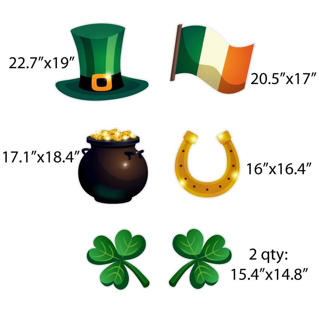 St. Patrick's Day Flash & Flair 11 pc Yard Card Set (20119)