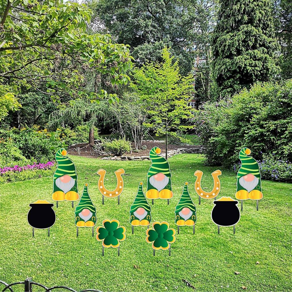 St. Patrick's Day Gnomes Yard Card 12 pc Set (13762)