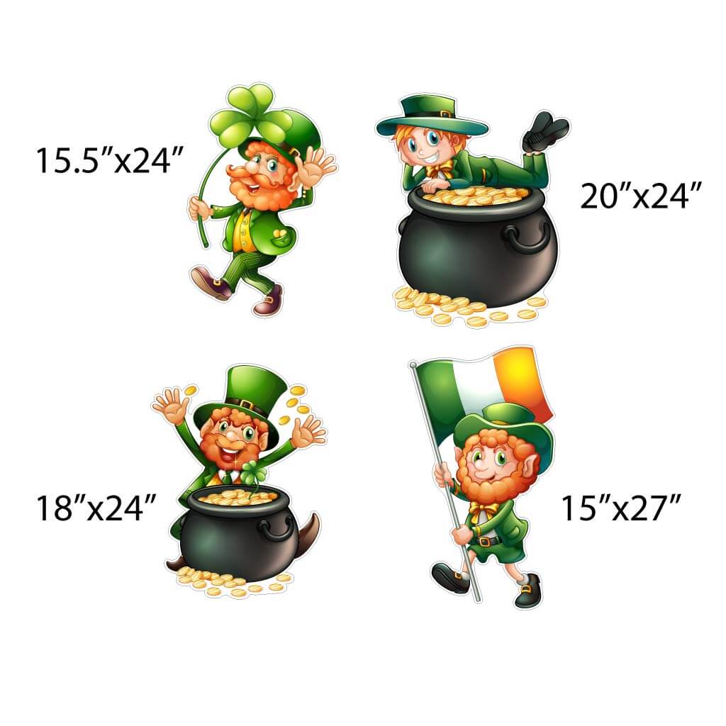 St. Patrick's Day Leprechaun 11 pc Yard Card Set (20120)