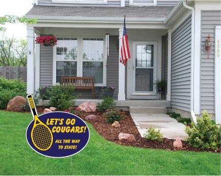 Stick with Oval Yard Sign - 22x22" Corrugated Plastic