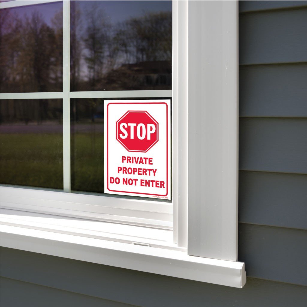Stop: Private Property Sign or Sticker - #1