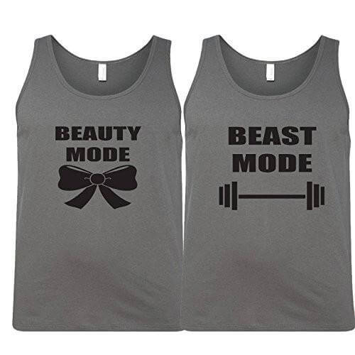 Beauty and the Beast Tank Tops - Wedding Tank Tops (Dark Grey)