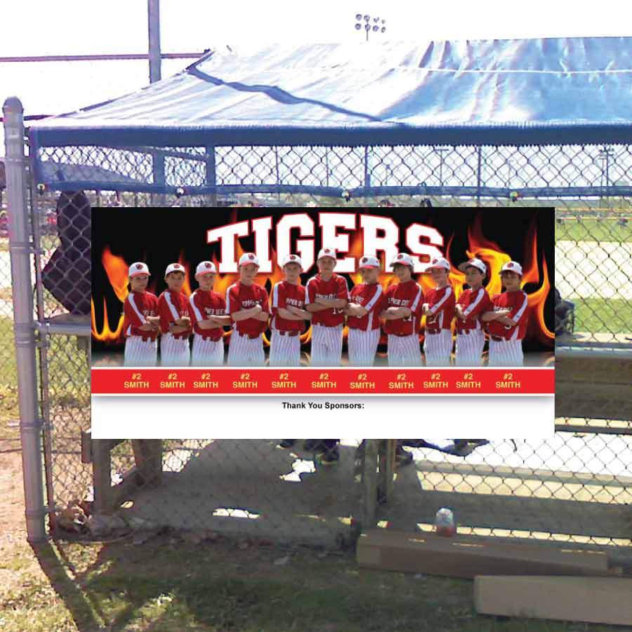 Team Banner - Custom Graphics Team Photo Cutout with Background