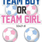 team boy or girl yard sign gender reveal decorations soccer theme