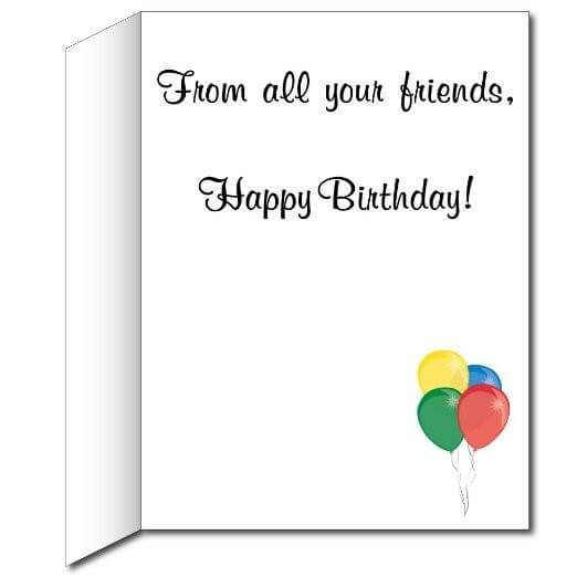 3' Stock Design Giant Birthday Card w/Envelope - We Got Tired