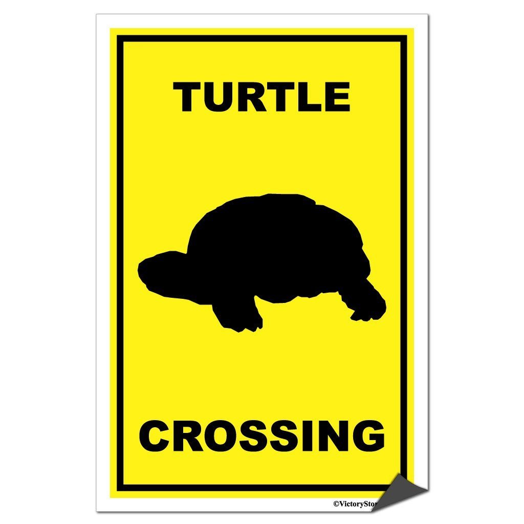 Turtle Crossing Sign or Sticker