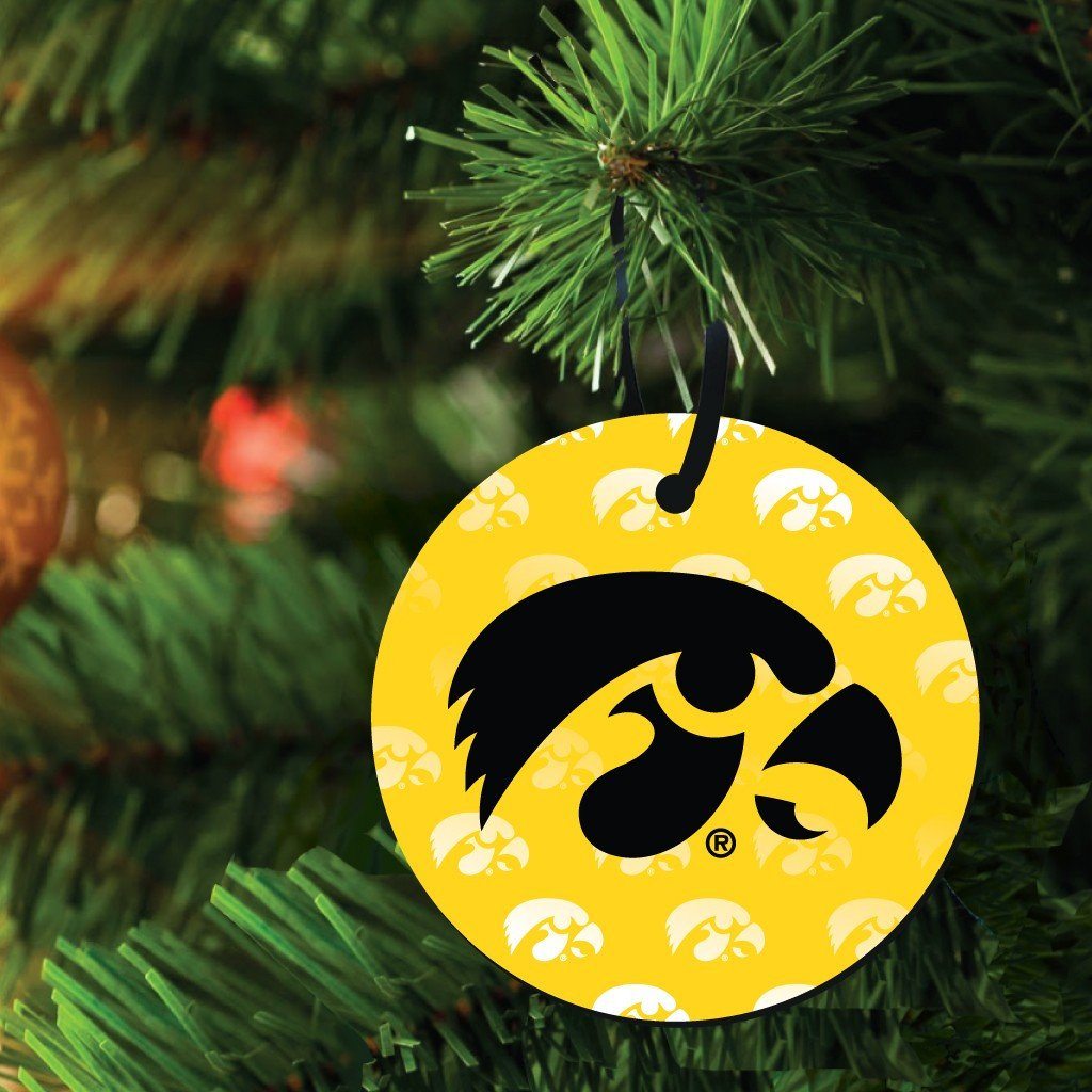 University of Iowa Hawkeyes Ornament Set of 3 Different Shapes
